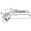 Pressarmatur Standard FA SBP4BRW (DKR-45° Splint-Ausführung)